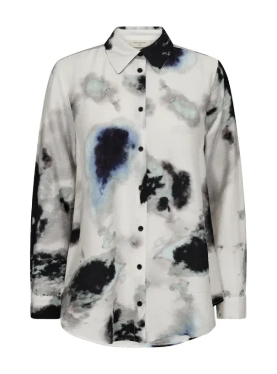 Freequent Silla Blouse black dusty turquoise