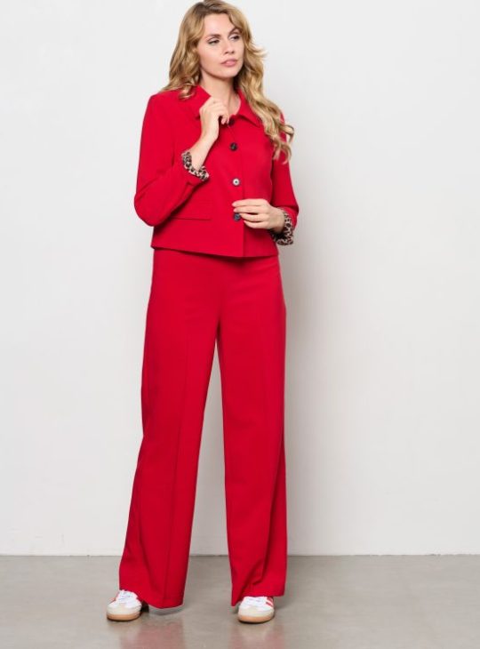 Co Woman Celeste Rechte Broek rood