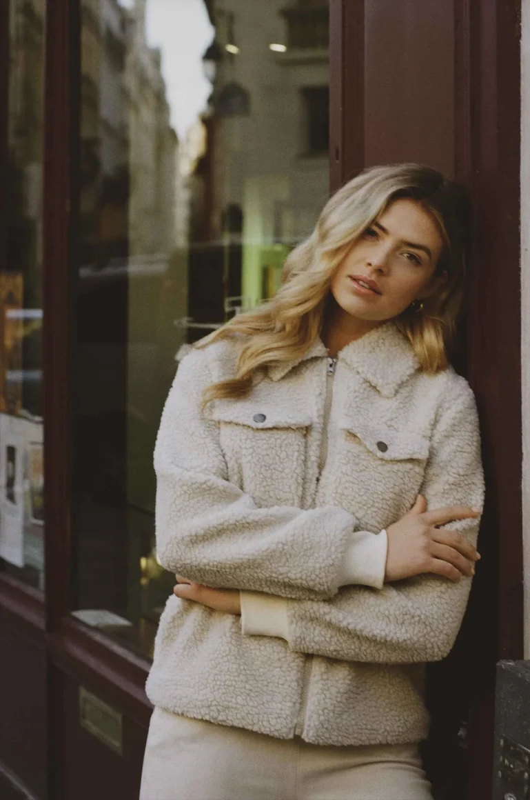 C&S Cherry Teddy Jacket sand - Afbeelding 2