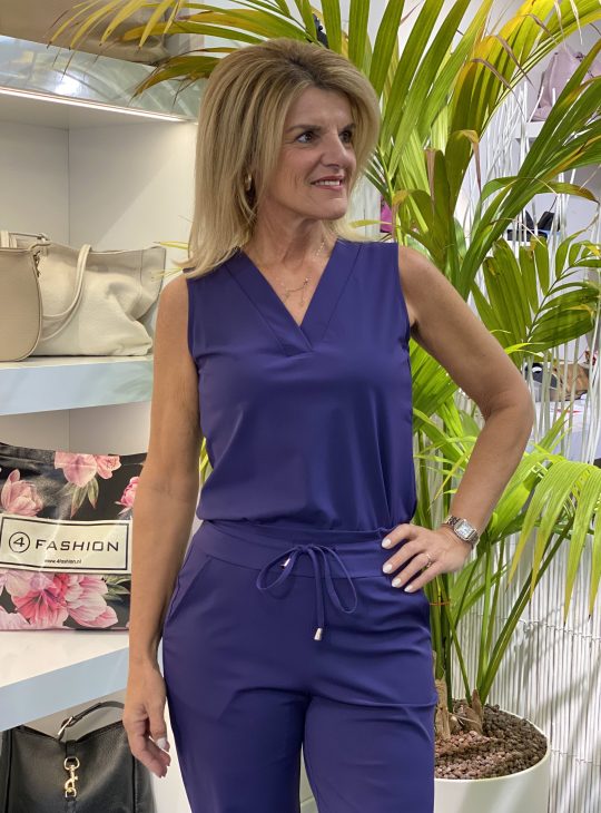 Mi Piace Travelstof Mouwloze Top midnight purple 202425