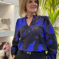 Freequent Silla Blouse black wedgewood