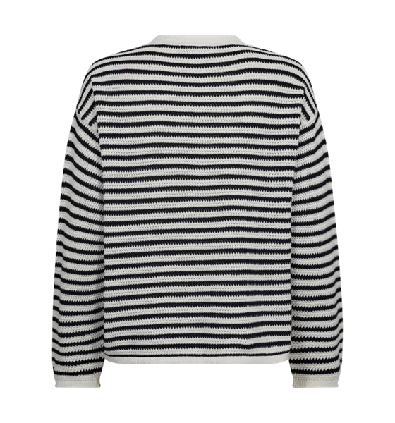 Freequent Domo Pullover offwhite & navy - Afbeelding 2