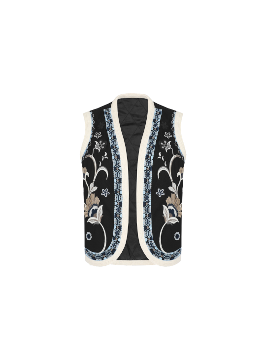 C&S Tory Gilet zwart/donkerblauw