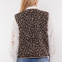 C&S Leontine Gilet animal  zand/zwart - Afbeelding 4