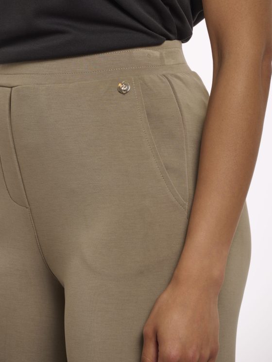 Rino & Pelle Gaudi Wijde Broek dark khaki - Image 4