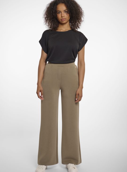 Rino & Pelle Gaudi Wijde Broek dark khaki