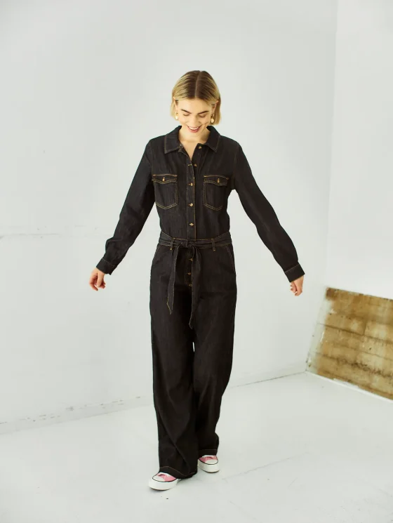 Freequent Lisea Jumpsuit black denim