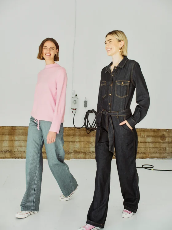 Freequent Lisea Jumpsuit black denim - Afbeelding 2