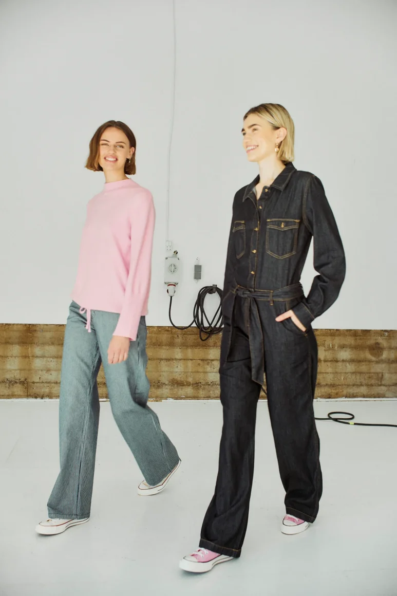 Freequent Lisea Jumpsuit black denim - Afbeelding 2