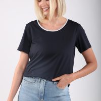 Nukus Tirza Travelstof Top donkerblauw