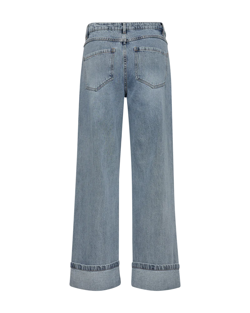 Freequent Midde Turn Up Jeans L33 light blue denim - Afbeelding 11