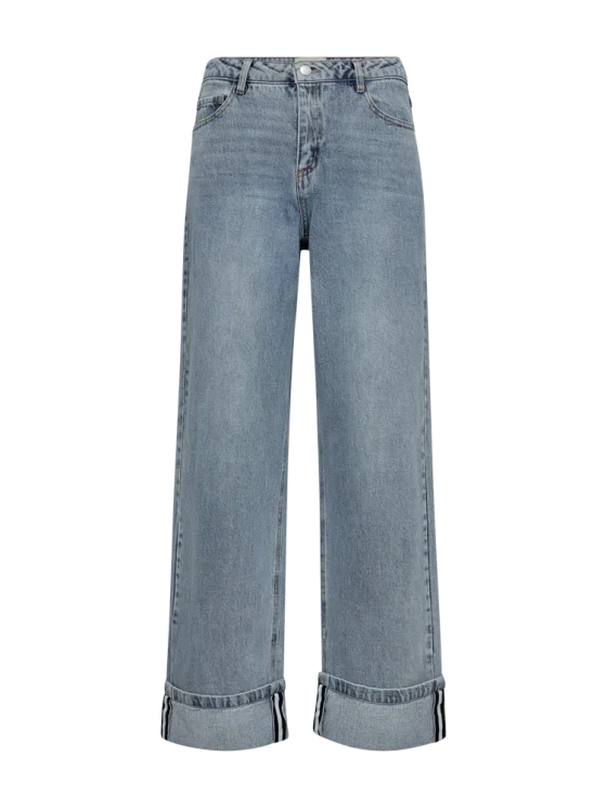 Freequent Midde Turn Up Jeans L33 light blue denim - Afbeelding 10