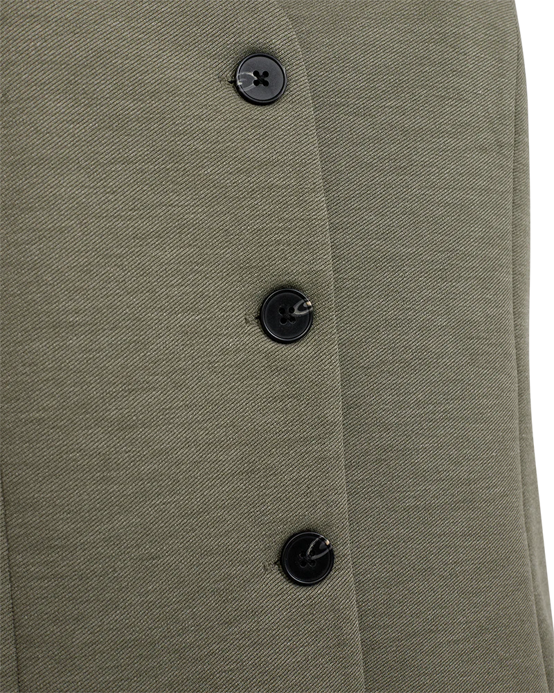 Freequent Nanni Gilet deep lichen green melange - Afbeelding 4