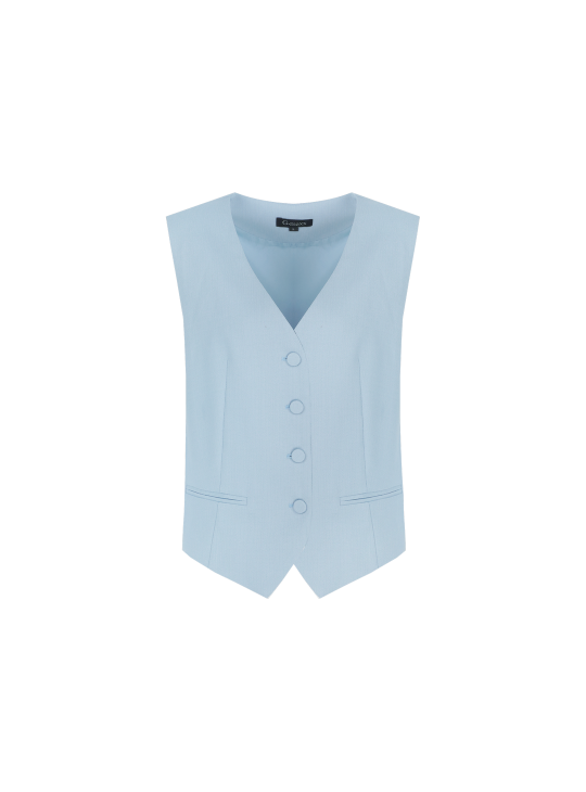 G-Maxx Eleane Gilet chambray blue