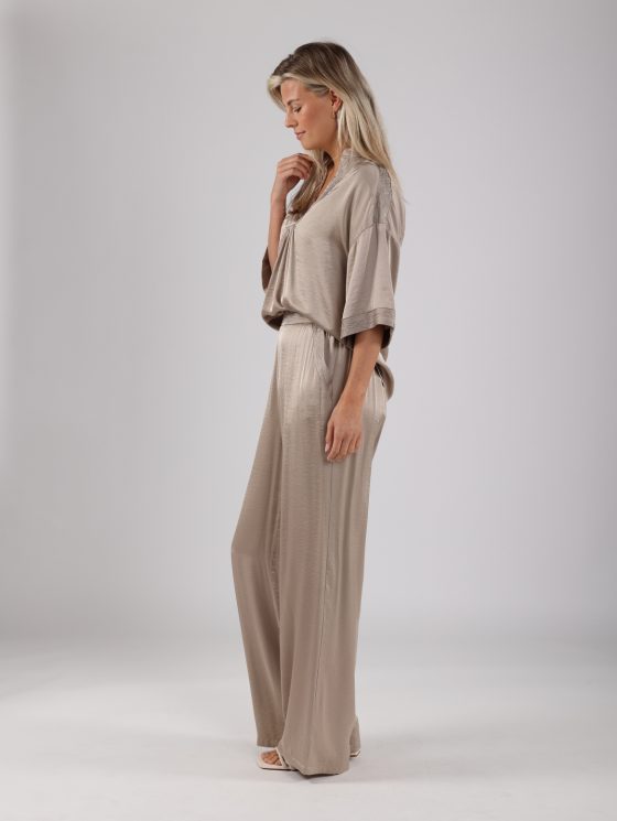 Nukus Josephine Broek Silky dark sand - Afbeelding 3