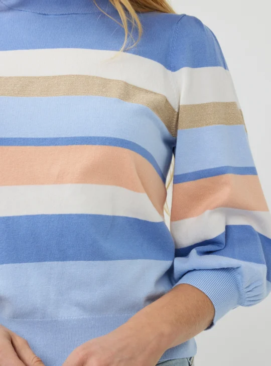 Esqualo Sweater Striped SP25.07015 blue
