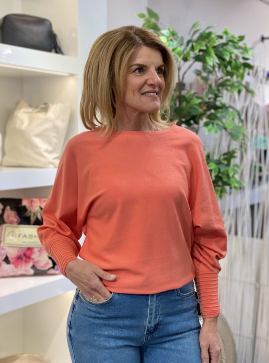 Freequent Flow Pullover burnt coral melange