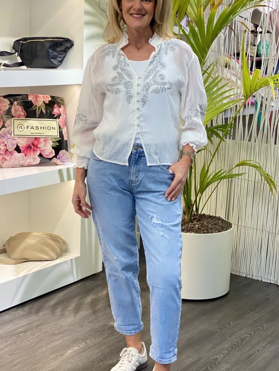 Fashion Blouse met V-hals offwhite - Afbeelding 2