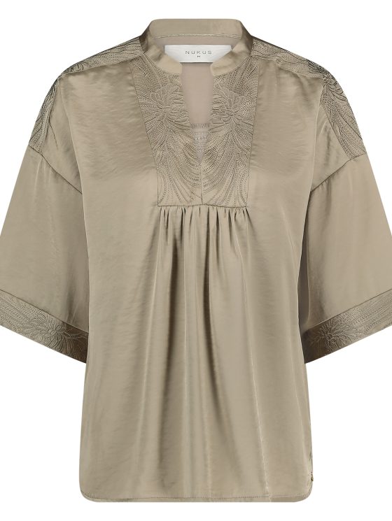 Nukus Nina Top Silky dark sand - Afbeelding 7