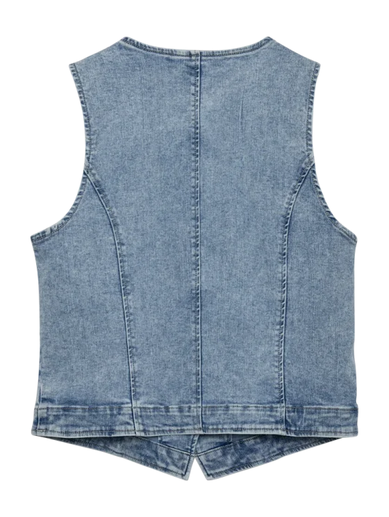 Freequent Halsey Gilet light blue denim - Afbeelding 8