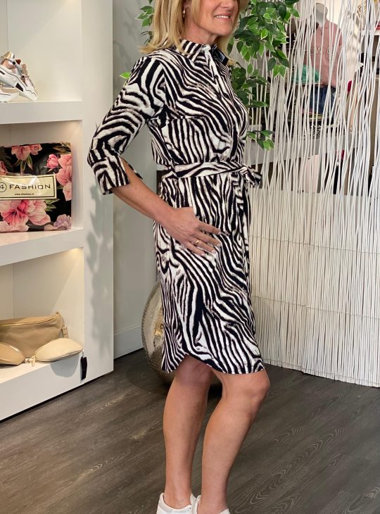 Mi Piace Travelstof Jurk zebra print 202092