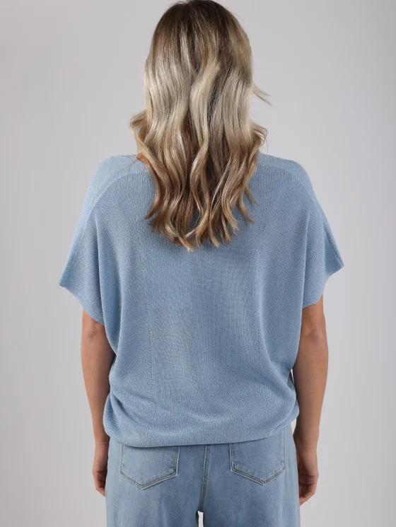 Nukus Dina Top Lurex sky blue - Afbeelding 4