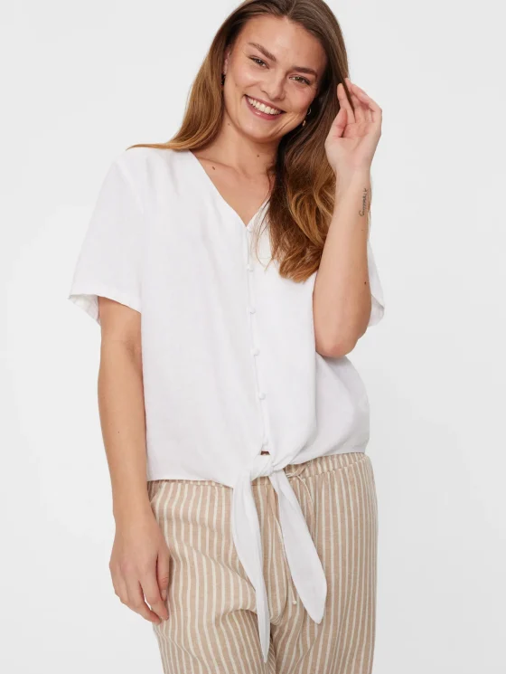 Freequent Lava Blouse brilliant white