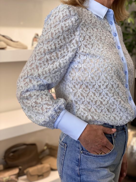 Mi Piace Ausbrenner Blouse 202559 lichtblauw light blue - Afbeelding 3