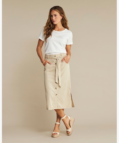 Red Button Birdie Rok Cotton Linen pearl