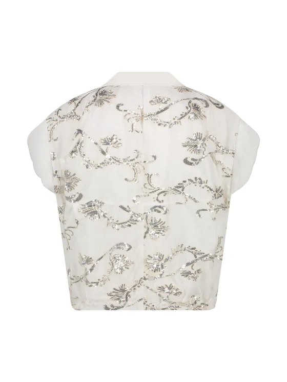 Nukus Catalina Blouse Paillet off white - Afbeelding 9