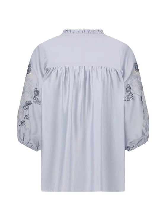 Nukus Tina Blouse Embroidery sky blue - Afbeelding 8