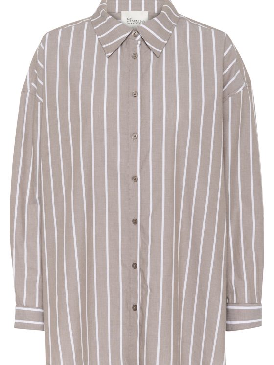 My Essential Wardrobe KionaMW Boxy Shirt walnut striped - Afbeelding 5