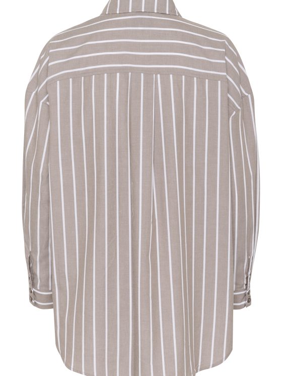 My Essential Wardrobe KionaMW Boxy Shirt walnut striped - Afbeelding 6