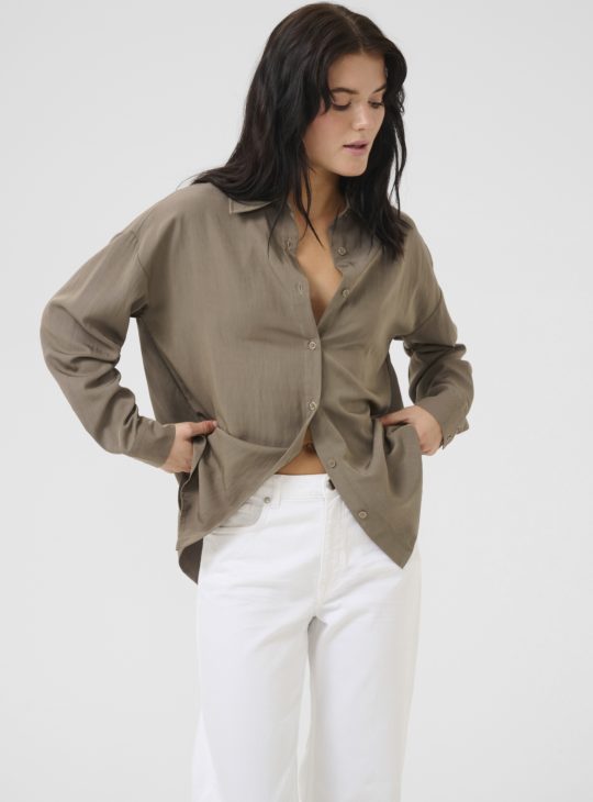 My Essential Wardrobe GildaMW Boxy Shirt walnut