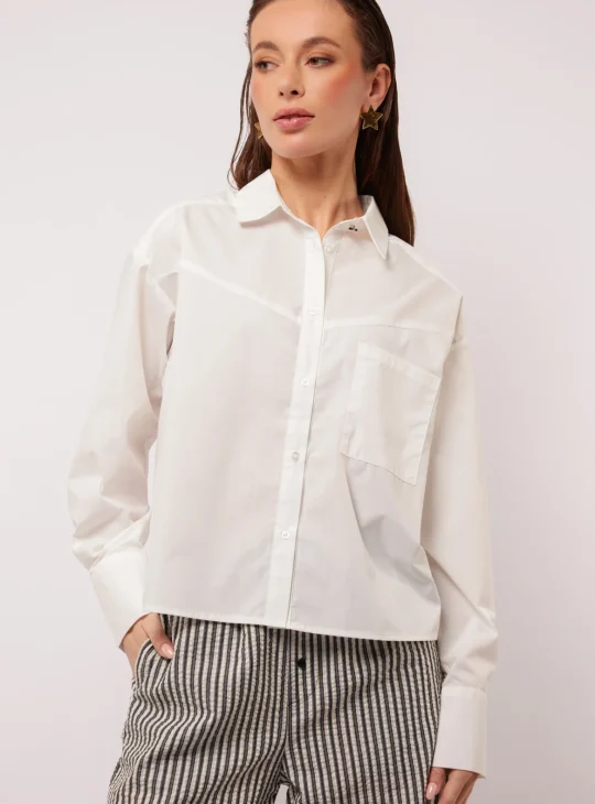 Fluresk Jeanet Cropped Blouse offwhite