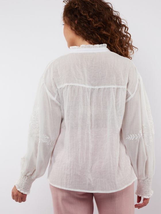 C&S Nancay Blouse offwhite - Afbeelding 3