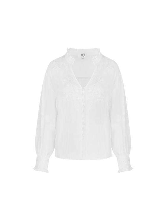 C&S Nancay Blouse offwhite - Afbeelding 4