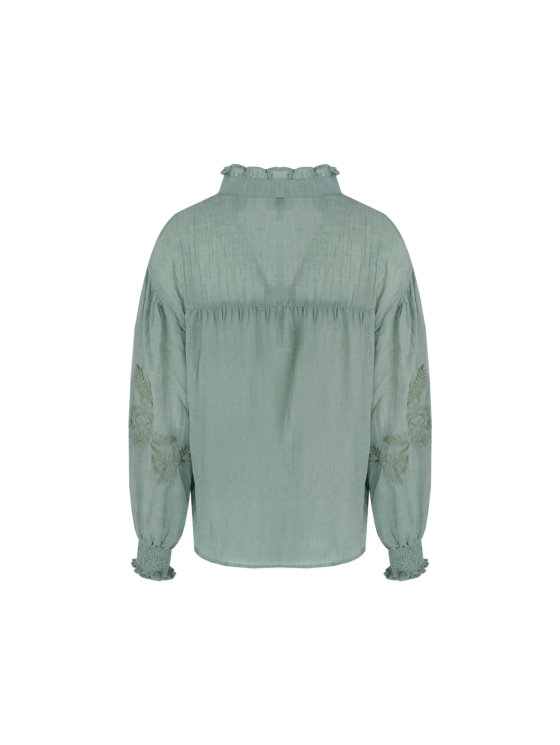 C&S Nancay Blouse jade green - Afbeelding 6