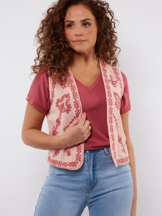 C&S Ardentes Gilet ballet pink