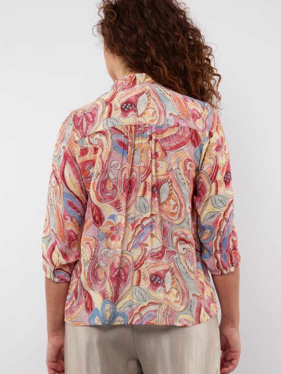 C&S Gerona Blouse ballet pink / jade green - Afbeelding 3