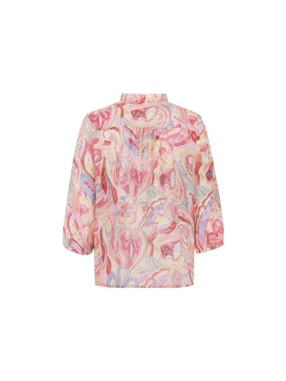 C&S Gerona Blouse ballet pink / jade green - Afbeelding 5