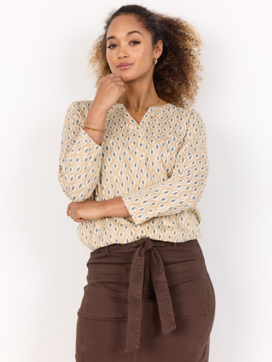 SoyaConcept Felicity AOP 507 Blouse zand