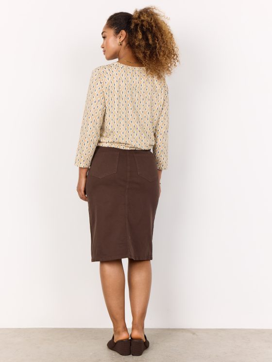 SoyaConcept Felicity AOP 507 Blouse zand - Afbeelding 3