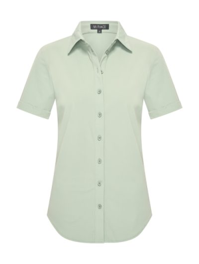 Mi Piace Travelstof Blouse Korte Mouw lilypad 202031