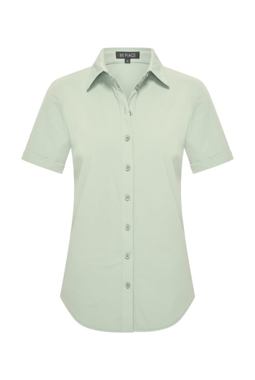 Mi Piace Travelstof Blouse Korte Mouw lilypad 202031