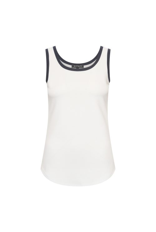 Mi Piace Modal Top wit donkerblauw 2020062 - Afbeelding 4