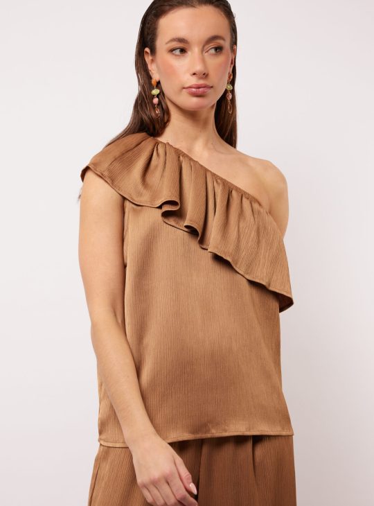 Fluresk Brean Top khaki bruin
