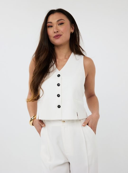 Esqualo Gilet Split HS25.10220 offwhite