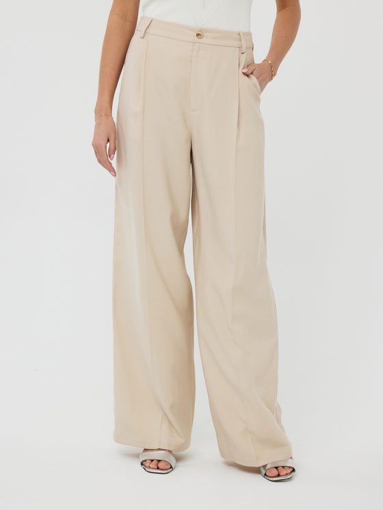 Esqualo Trousers WB Pleat Broek light sand HS25.10221 - Afbeelding 4