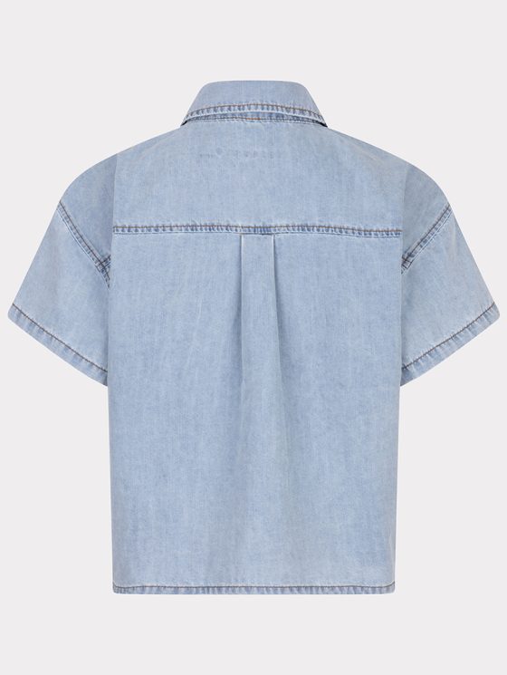 Esqualo Cropped Denim Blouse Embellished HS25.12202 jeans blue - Afbeelding 8